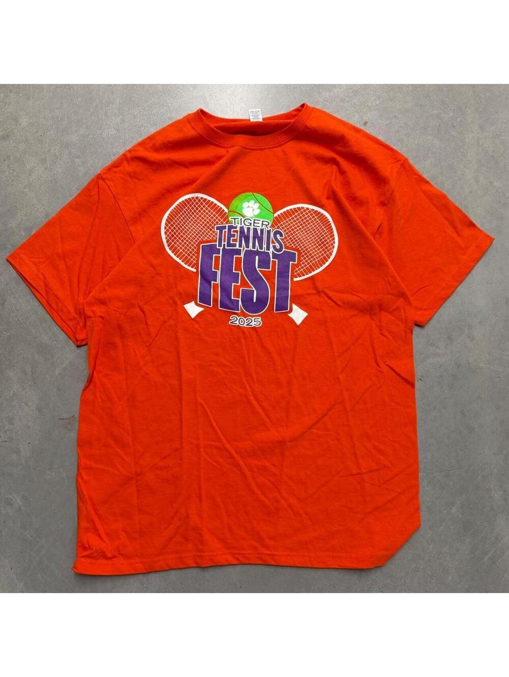2000s Clemson University Tennis Tiger Fest 2025 Shirt Sized Large